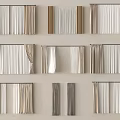 Various Layered Curtain Styles in Neutral Colors with Sheer and Fabric Layers for Home Decor