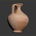 Terracotta Hand Carved Sculpture Vessel With Bird Headed Spout Curved Handle And Holed Surface