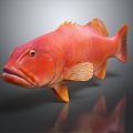 Modern Fish Coral Trout Rainbow Trout Three Monarch 3d model