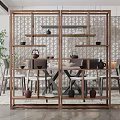 New Chinese Style Storage Rack 3d model