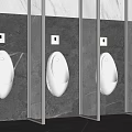 Modern urinal partition 3d model