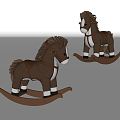 Modern Trojan Horse Stool Children's Stool Trojan Horse Stool Rocking Chair Children's Toys 3d model