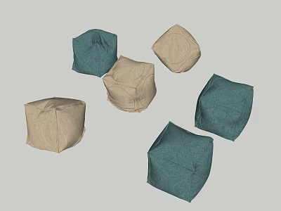Modern Sofa Stool Lazy Sofa Cloth Bag 3d model
