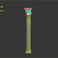 Classical Roman Column With Intricate Carved Details And Traditional Design