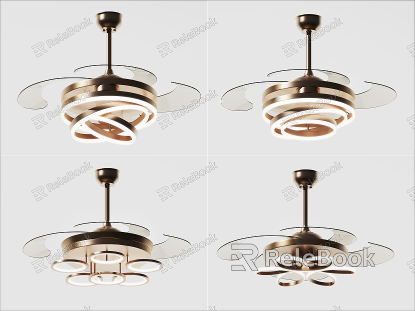 Light Luxury Ceiling Fan Light model