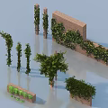 Lush Green Vines Covering Brick Walls And Wrapping Around Decorative Pillars