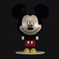 Mickey Mouse Doll with Large Ears Smiling Face Red Shorts Yellow Shoes And White Gloves