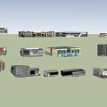 Modern Commercial Complex Architectural Designs With Various 3D Model Structures And Facades 3d model