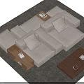 Light Gray Sectional Sofa With Pillows Wooden Coffee Table Side Table With Drawer On Rug