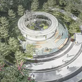 Modern Gallery Frame Wide View Ring Gallery Frame Step Round Paving 3d model