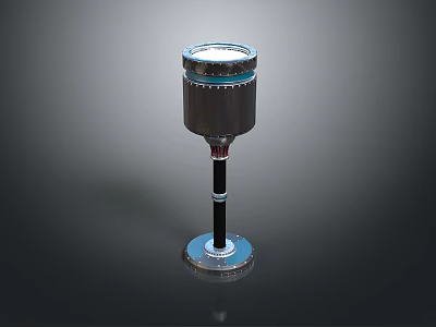 Modern Metal Table Lamp With Cylindrical Body And Stable Base For Home Use 3d model