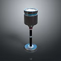 Modern Metal Table Lamp With Cylindrical Body And Stable Base For Home Use