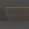 Modern Decorative Room Screens With Vertical Metal Slats And Textured Finishes