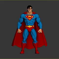 Superman Action Figure With Detailed Blue Suit Red Cape Yellow Belt And Classic S Logo