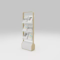 Stylish Modern Multi Tiered Magazine Storage Shelf with White Wood Design