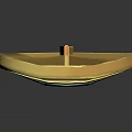 Conical Weapon With Golden Body Red Dot Decorations And Silver Spiral Pattern