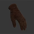Brown Textured Leather Glove 3D Rendering With Realistic Surface Details And Design