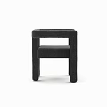 Black Accent Chairs With Modern Simple Design And Soft Fabric Seats