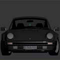 Vintage Silver Gray Sports Car With Rear Spoiler Black Wheels And Shiny Body