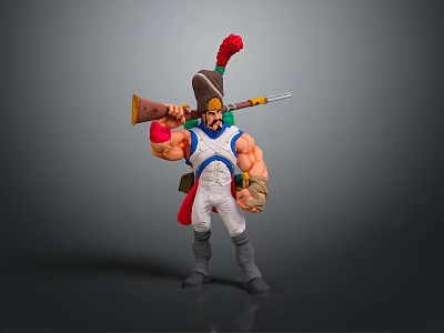 Modern Game Character Soldier Medieval Soldier Cartoon Soldier Cartoon Warrior 3d model
