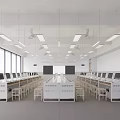 Modern Classroom Computer Classroom 3d model