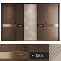 Hotel Entry Door Sliding Door Password Door 3d model