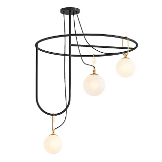 Modern Chandelier Round Modern Metal Gold 3d model