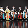 2D Peking Opera Characters Sheng Dan Jing Mo Chou Wu Sheng Drama Characters Local Drama 3d model