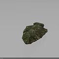 Natural Green Terrain With Textured Undulating Surface And Leaf Like Shape 3d model