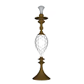 Elegant Decorative Ornament Set With Gold Base And White Carved Design