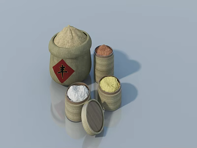 Grain rice bag 3d model Grain rice bag 3d model
