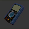 Blue Digital Multimeter With LCD Display Dial And Red Buttons For Electrical Testing