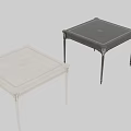 Elegant White Square Dining Table With Carved Legs And Ornate Design Details