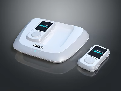 ASCO White Body Scale With Main Unit And Handheld Digital Screen 3d model