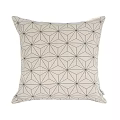 Decorative Throw Pillows with Black White Geometric and Colorful Floral Patterns