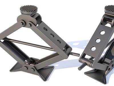 Durable Metal Car Jacks With Mechanical Lifting Design And Stable Base 3d model