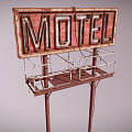 INDUSTRIAL LOFT SIGN SIGN BILLBOARD 3d model