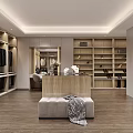 Modern Closet With Glass Doors And Handbags