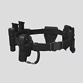 Black Tactical Utility Belt With Multiple Pouches And Equipment Holders