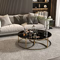 Modern Coffee Table Round Coffee Table Letters Coffee Table Marble Coffee Table Coffee Table Ornaments 3d model