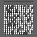 Modern Black And White Cube Wall Decor Featuring Geometric Patterns And Light Shadow Effects 3d model