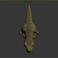 Realistic 3D Dinosaur Character With Green Yellow Skin Sharp Teeth And Yellow Eyes Standing