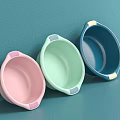 Colorful Modern Hand Wash Basins in Pink Light Green and Blue for Home Bathroom Use