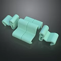 Light Green Sectional Sofa 3D Model With Modular Components And Modern Design
