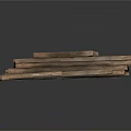 Natural Wooden Sticks Stacked With Smooth Surface Brown Color For Decorative Crafts