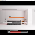 Modern reception desk 3d model
