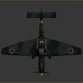Vintage Military Aircraft Model With Green Camouflage And Black Cross Insignia
