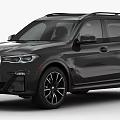 Black BMW X7 SUV Luxury Exterior Design With Alloy Wheels And Front Grille