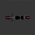 Red Futuristic Motorcycle With Blue Glowing Wheels And Sci Fi Design