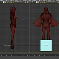 Hooded Cape Fashion Design With Bell Sleeves Tight Pants And High Heels